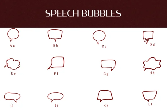Speech Bubbles by Heartcraft Atelier — Dingbats Font — thumbnail 2