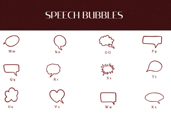 Speech Bubbles by Heartcraft Atelier — Dingbats Font — thumbnail 3