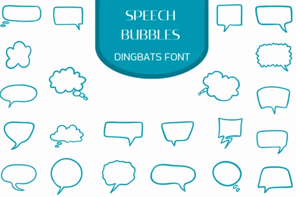 Speech Bubbles by Heartcraft Atelier — Dingbats Font