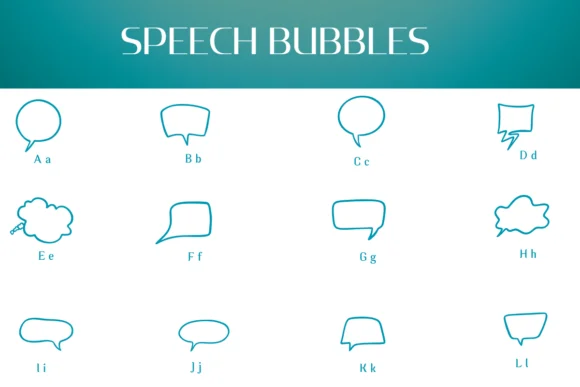 Speech Bubbles by Heartcraft Atelier — Dingbats Font — thumbnail 2