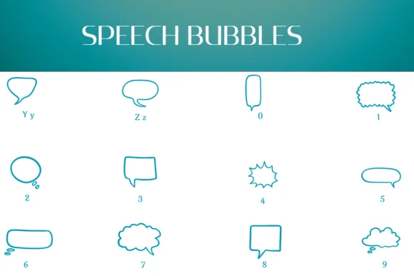 Speech Bubbles by Heartcraft Atelier — Dingbats Font — thumbnail 4