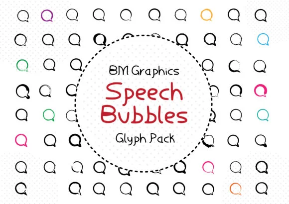 BM Graphics - Speech Bubbles by GraphicsBam Fonts — Dingbats Font