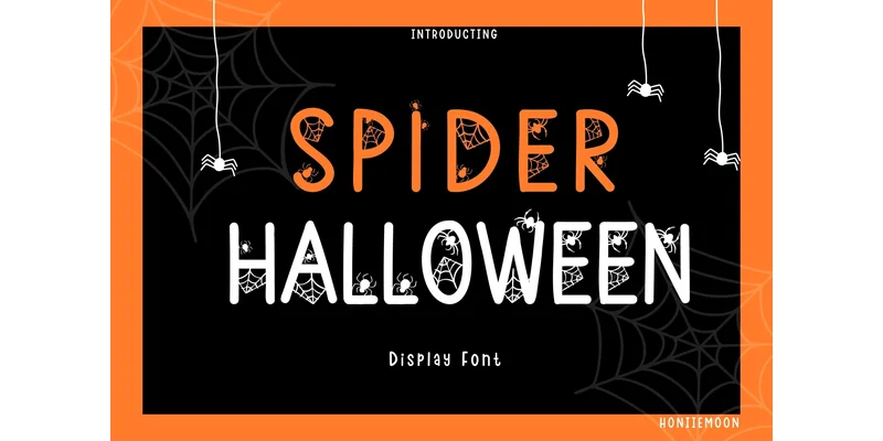 Spider Halloween Font by Honiiemoon — Display Font