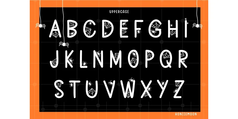 Spider Halloween Font by Honiiemoon — Display Font — thumbnail 2