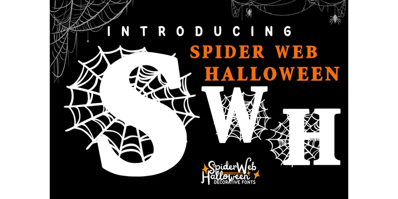 Spider Web Halloween Font by PraewDesigns by PraewDesigns — Decorative Font