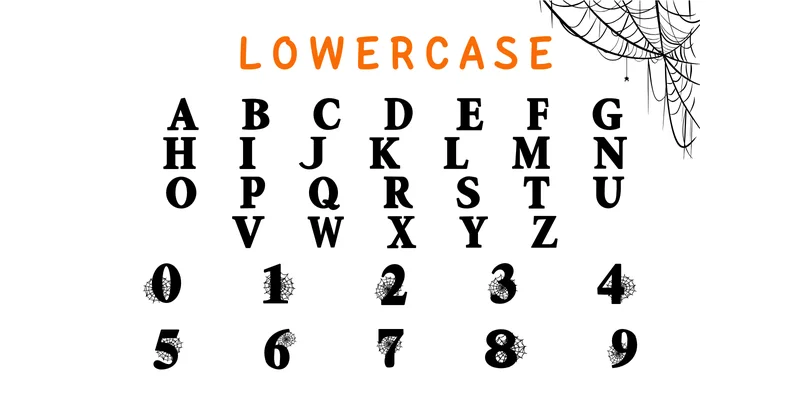 Spider Web Halloween Font by PraewDesigns by PraewDesigns — Decorative Font — thumbnail 4