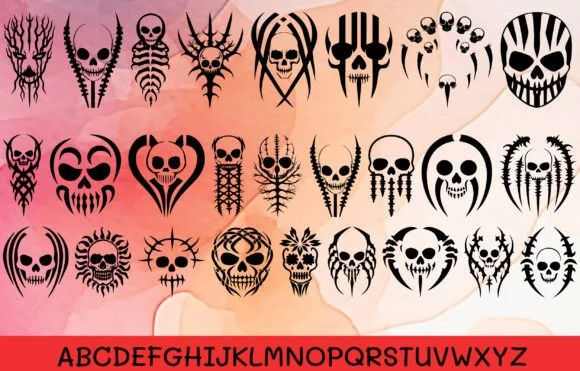 Spirit Tribal Sugar Skulls by MOMAT THIRTYONE — Dingbats Font — thumbnail 2