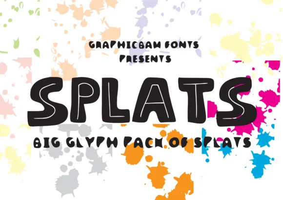 Splats by GraphicsBam Fonts — Dingbats Font