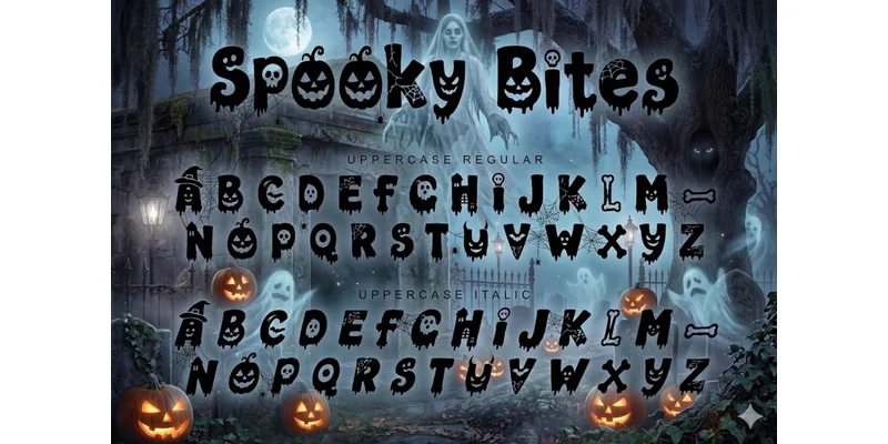 Spooky Bites Font by yogaletter6 — Display Font — thumbnail 6