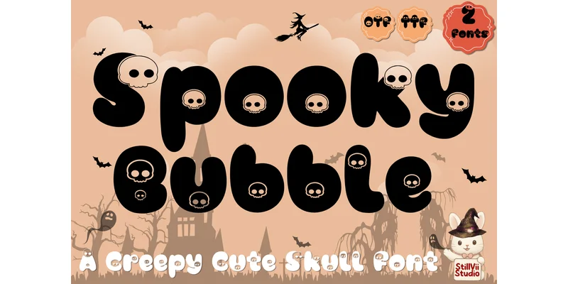 Spooky Bubble Font by StillViiStudio — Display Font
