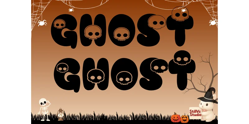 Spooky Bubble Font by StillViiStudio — Display Font — thumbnail 6