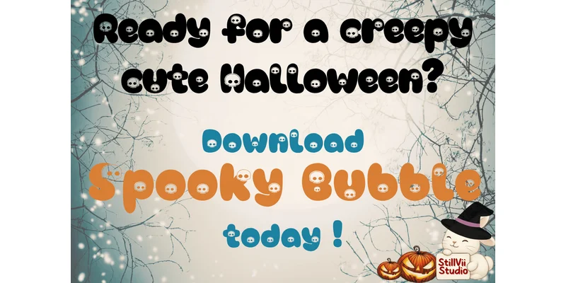 Spooky Bubble Font by StillViiStudio — Display Font — thumbnail 8