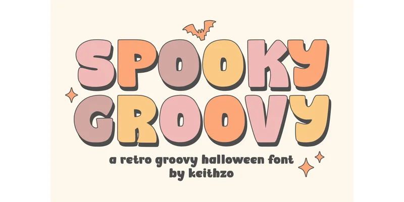 Spooky Groovy Font by Keithzo (7NTypes) — Display Font