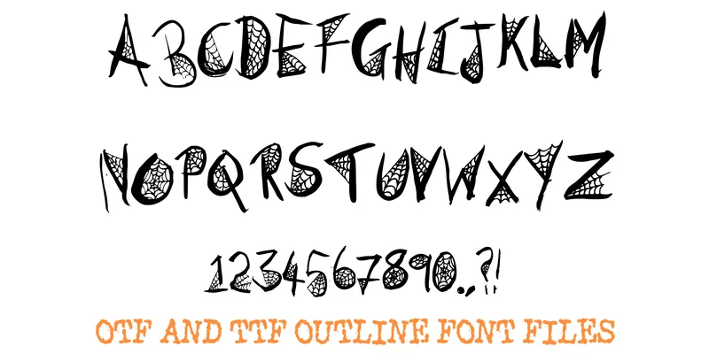 Spooky Spiderwebs Font by squeebcreative — Display Font — thumbnail 2