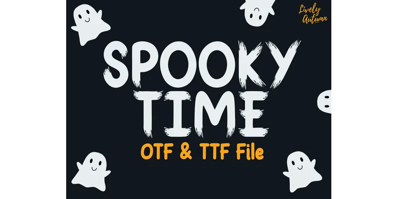 Spooky Time Font by LivelyAutumn 11.11 by LivelyAutumn 11.11 — Sans Serif Font