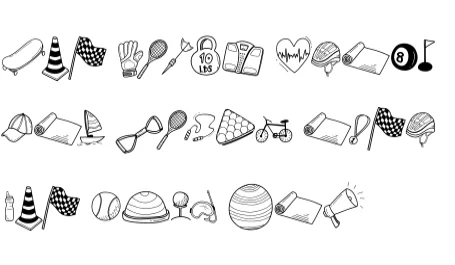 Sports Doodle by chiraa.design — Dingbats Font — thumbnail 7