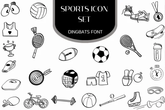 Sports Icon Set by Heartcraft Atelier — Dingbats Font