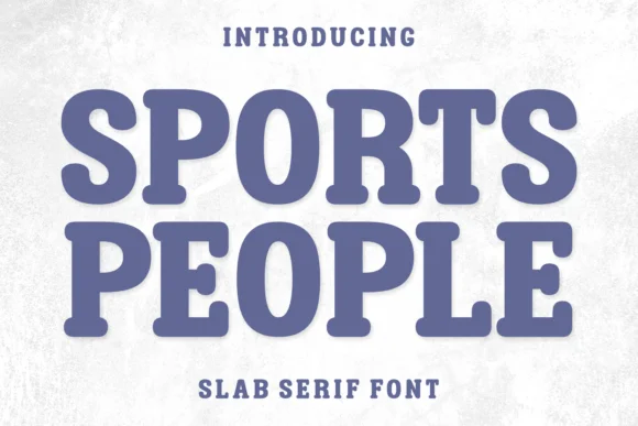 Sports People by Ade (7NTypes) โ Slab Serif Font
