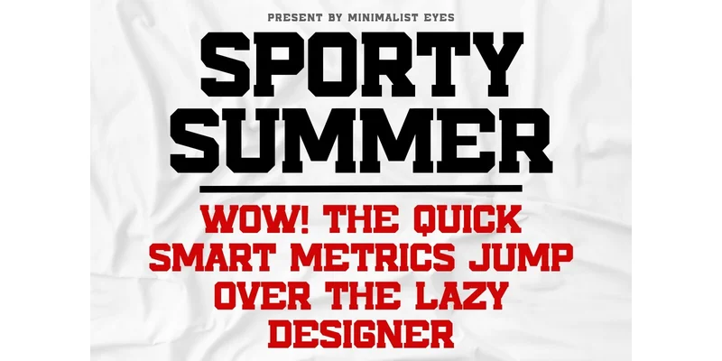 Sporty Summer Font by Minimalist Eyes — Display Font