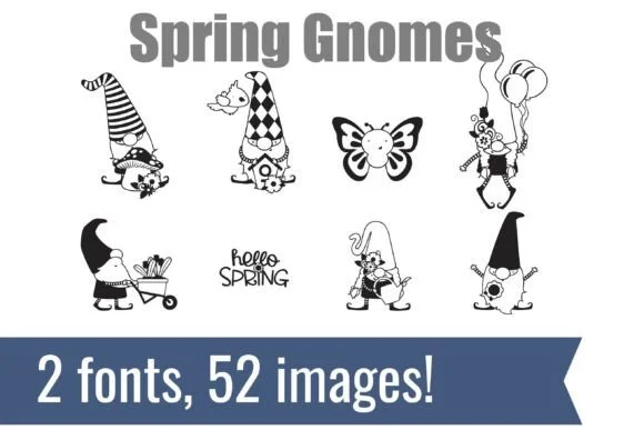 Spring and Easter Gnomes Dingbats by Illustration Ink — Dingbats Font