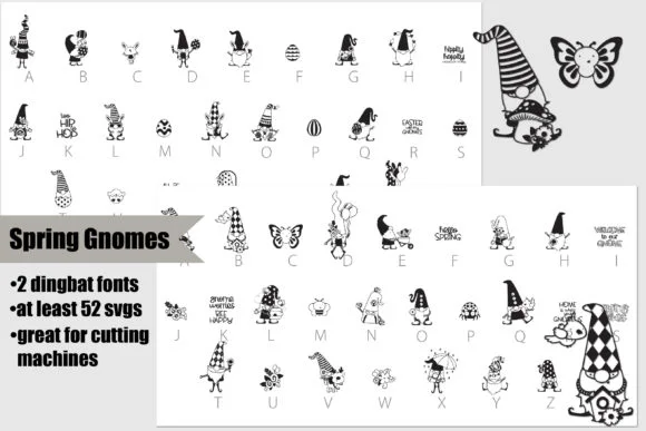 Spring and Easter Gnomes by Illustration Ink — Dingbats Font