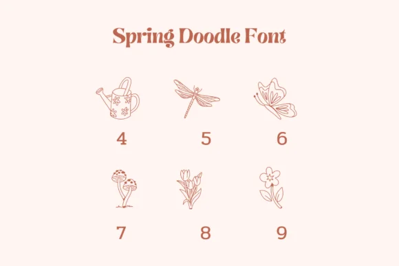 Spring Doodle by Pui Art — Dingbats Font — thumbnail 8