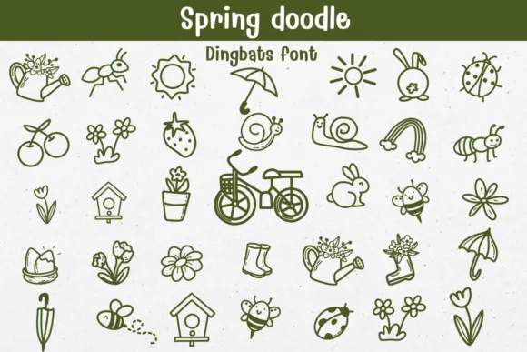 Spring Doodle by Sontaya — Dingbats Font