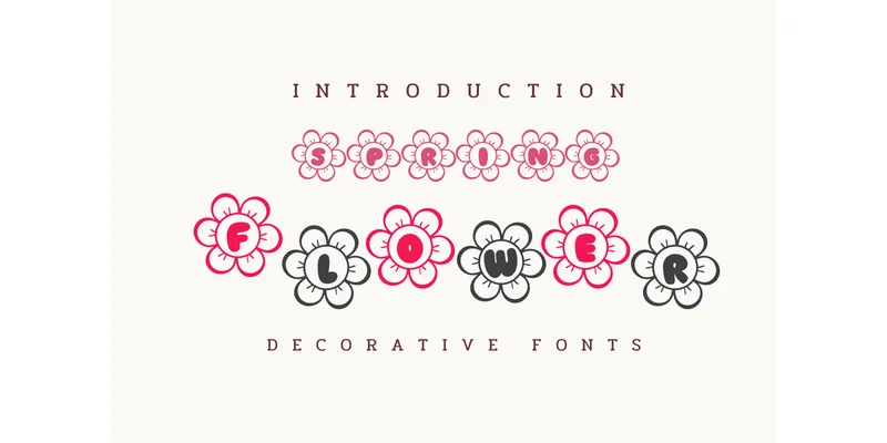 Spring Flowers Font by PraewDesigns by PraewDesigns — Decorative Font