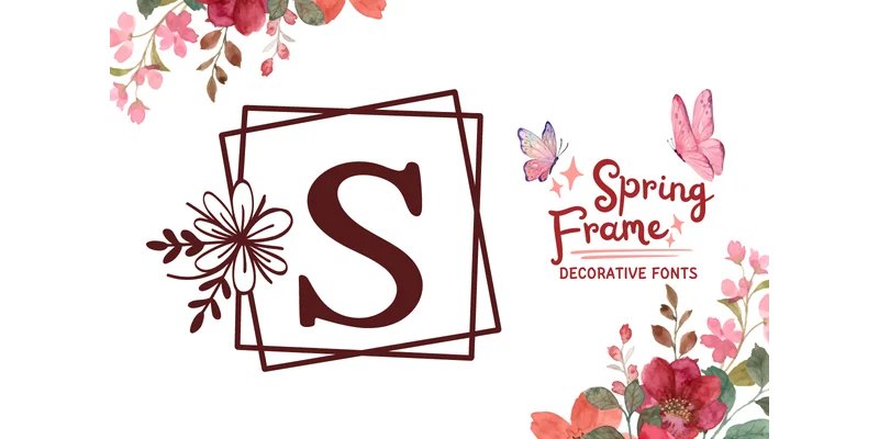 Spring Frame Font by PraewDesigns by PraewDesigns — Decorative Font