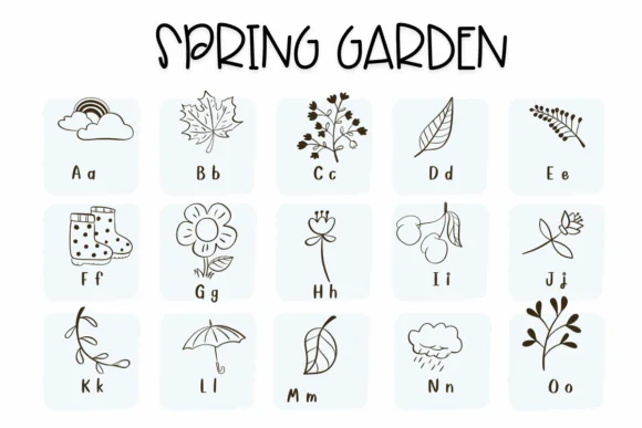Spring Garden by Sirinart — Dingbats Font — thumbnail 2