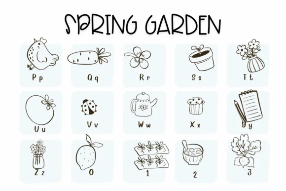Spring Garden by Sirinart — Dingbats Font — thumbnail 3