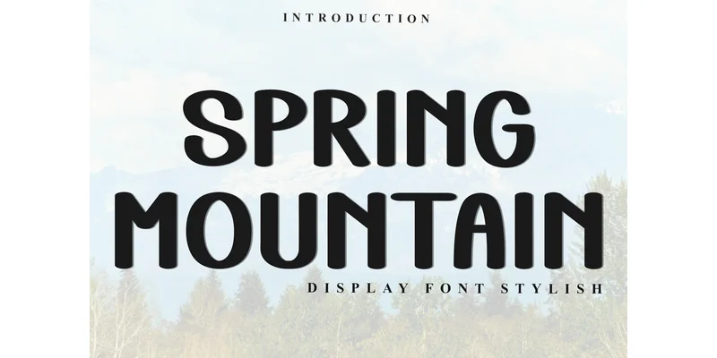 Spring Mountain Font by FreshTypeINK — Display Font