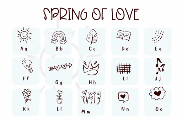 Spring of Love by Sirinart — Dingbats Font — thumbnail 2
