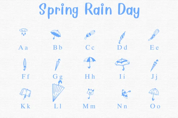 Spring Rain Day by Nongyao — Dingbats Font — thumbnail 2