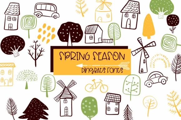 Spring Season by Sirinart — Dingbats Font