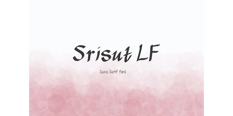 Srisut Lf Font by TanoiCartoonist — Sans Serif Font