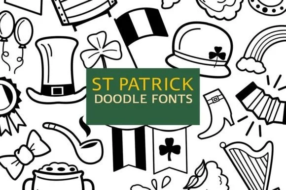 St Patrick Doodle by digitalplannerland — Dingbats Font