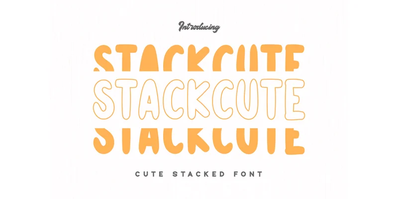 Stackcute Font by Letterayu — Display Font