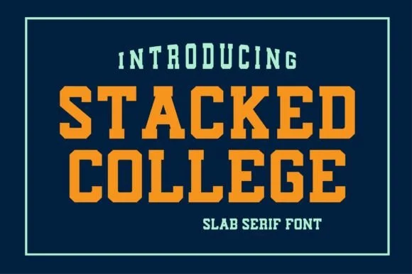 Stacked College by Riya Studio — Slab Serif Font