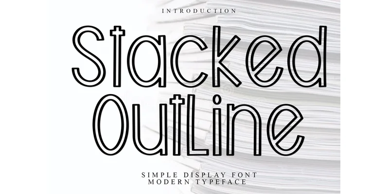 Stacked Outline Font by FreshTypeINK — Display Font