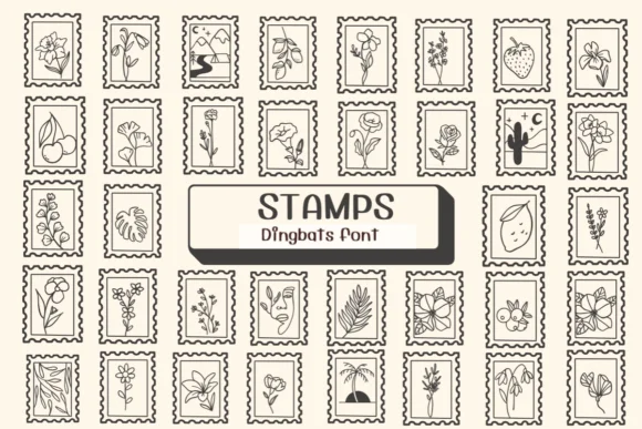 Stamps by Ketsarin — Dingbats Font