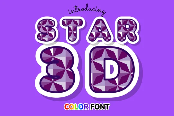 Star 3d by JUSTTYPE — Color Fonts Font