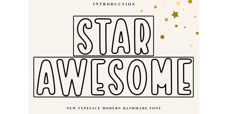 Star Awesome Font by PiPi Creative — Display Font