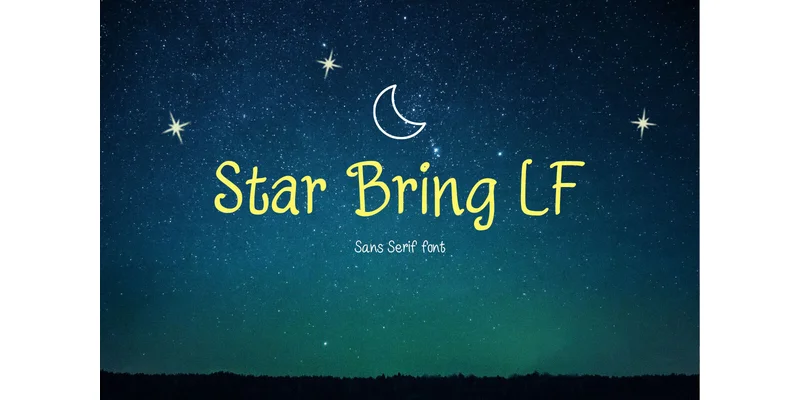 Star Bring Lf Font by TanoiCartoonist — Sans Serif Font