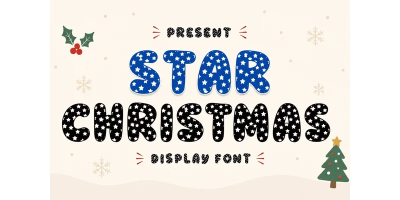 Star Christmas Font by WNIdesign — Display Font — thumbnail 2