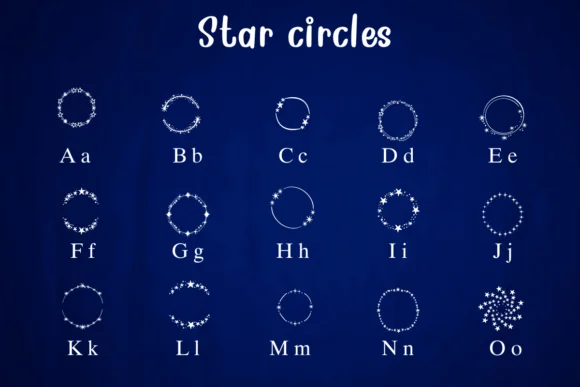 Star Circles by Nongyao — Dingbats Font — thumbnail 2