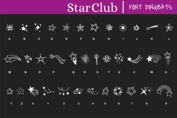 Star Club by Cheeky Witty Knocks — Dingbats Font — thumbnail 2