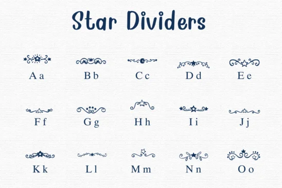 Star Dividers by Nongyao — Dingbats Font — thumbnail 2