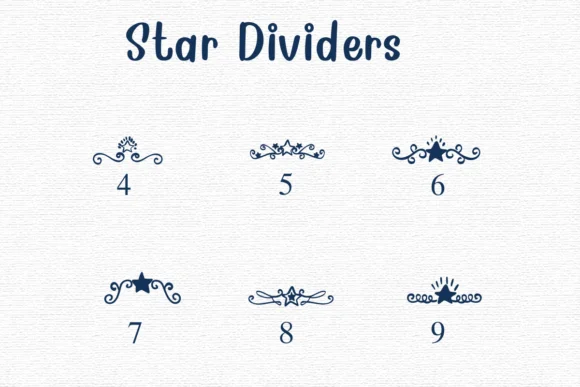Star Dividers by Nongyao — Dingbats Font — thumbnail 4