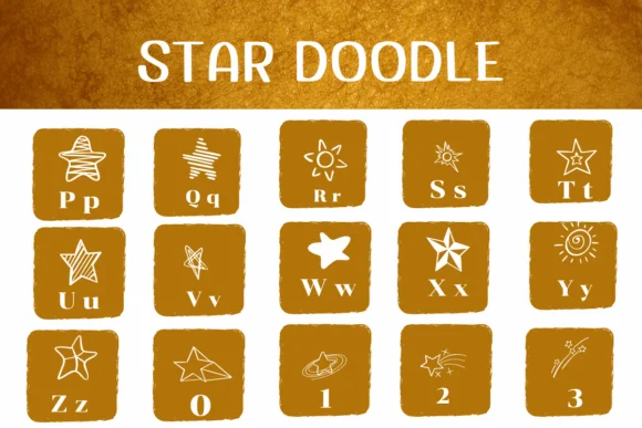 Star Doodle by Ketsarin — Dingbats Font — thumbnail 3